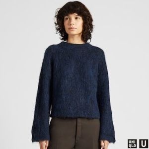 Uniqlo Shaggy Wool-Blend Mock Neck Sweater